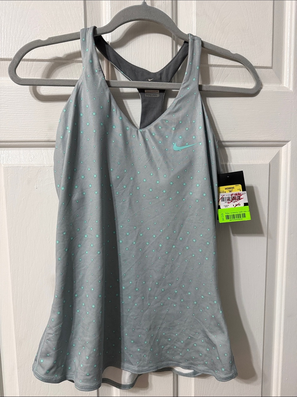 Nike Gray Tank with Mint Dot Print